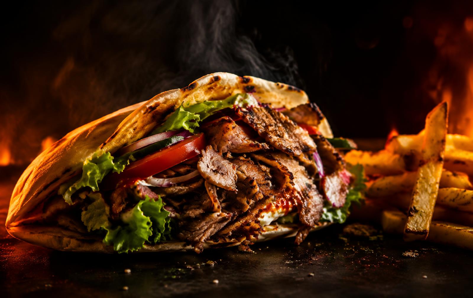 Kebab s hranolky